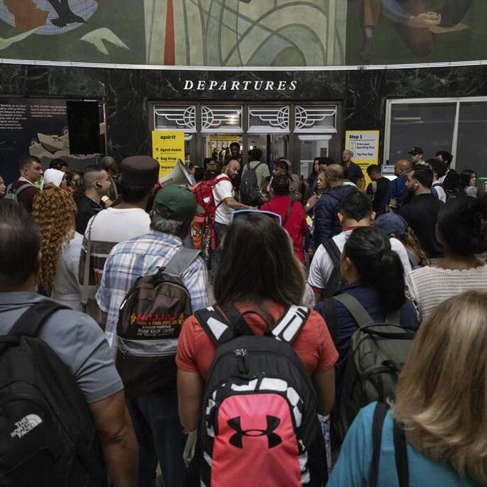 Your flight was canceled by the technology outage. What do you do next?